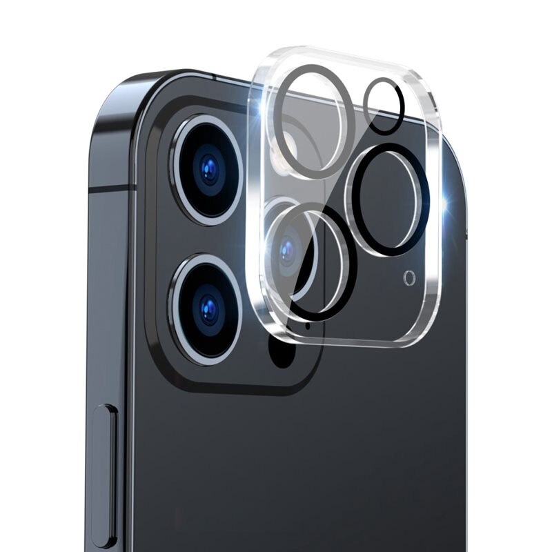 Hat Prince Härdat Glas Kameraskydd iPhone 13 Pro Max - Heltäckande linsskydd i härdat glas