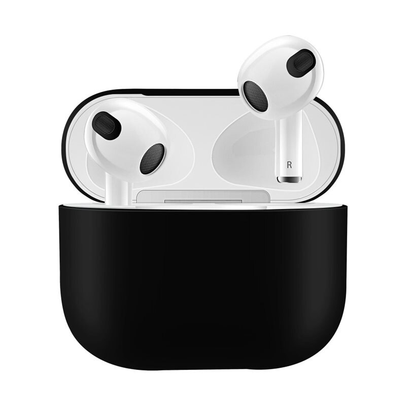 Silikonskal Apple AirPods 3 svart - Skyddande skal