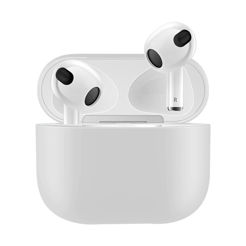 Silikonskal Apple AirPods 3 vit - Skyddande skal
