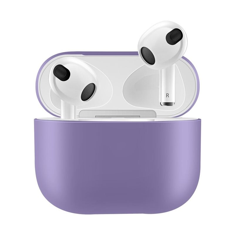 Silikonskal Apple AirPods 3 lila - Skyddande skal