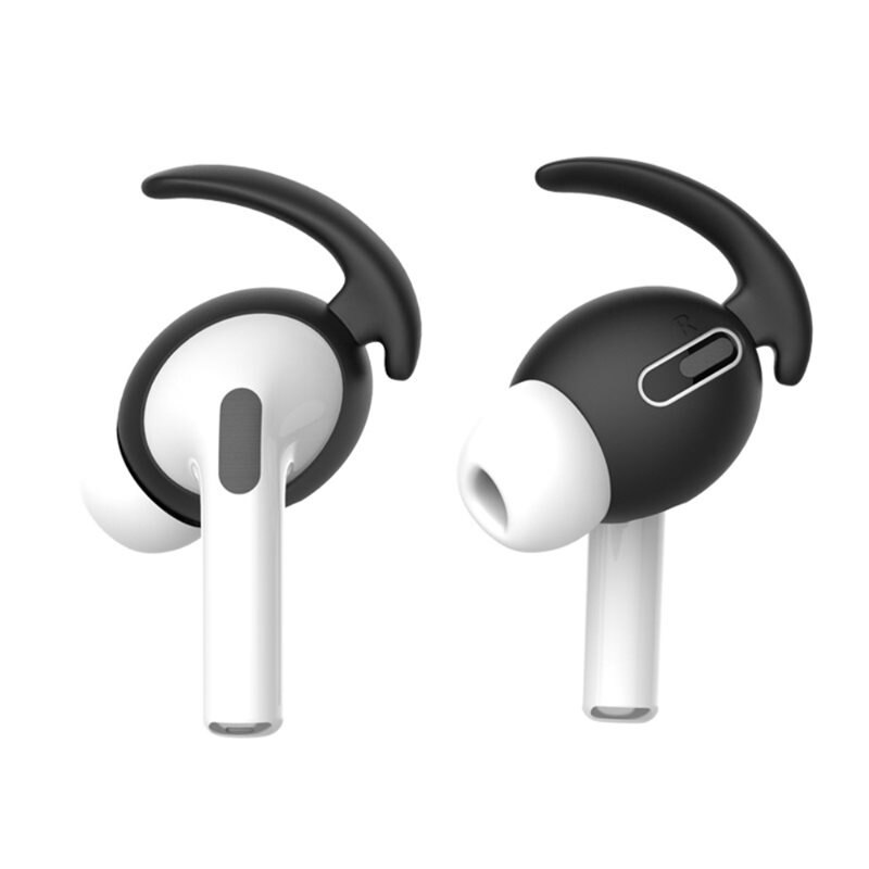Sport Earhooks Silikon Apple AirPods Pro svart - Håller hörlurarna på plats - Sport