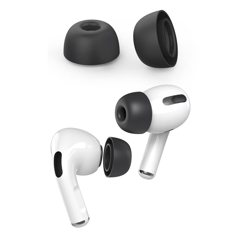 Ahastyle Ear Tips AirPods Pro 2 svart (Large) - Öronkuddar - Öronpluggar - Öronproppar
