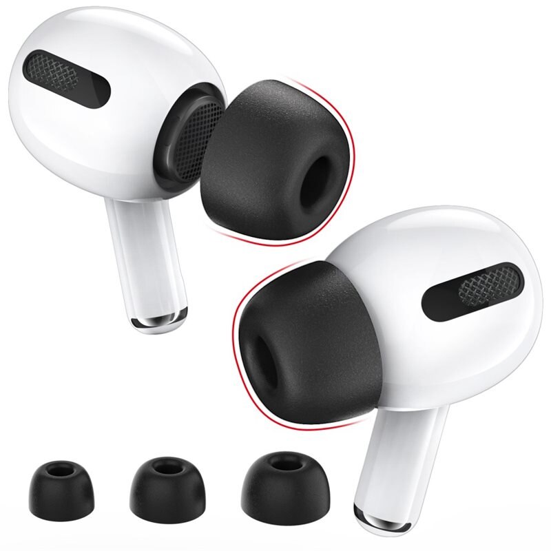 Ahastyle Memory Foam Ear Tips (3-pack) AirPods Pro svart - Öronkuddar - Öronpluggar - Öronproppar