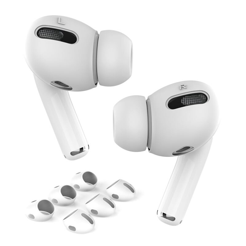 Ahastyle Earpads Silikon (3-pack) Apple AirPods Pro vit - Öronkuddar - Öronpluggar - Öronproppar