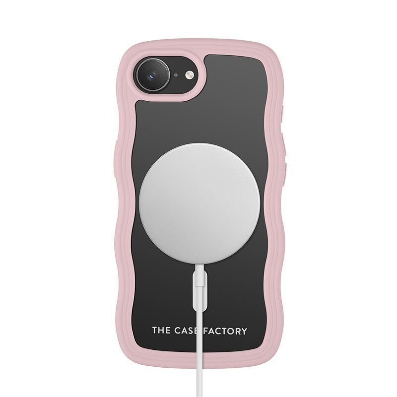 The Case Factory The Wave Mag Case iPhone 16e Rosa