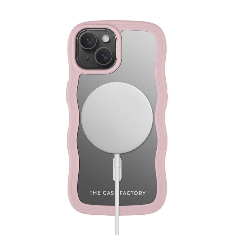 The Case Factory The Wave Mag Case iPhone 13 Rosa