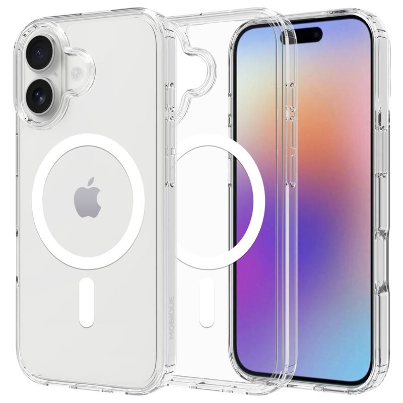 Mobique Hybridskal MagSafe iPhone 17 Genomskinlig