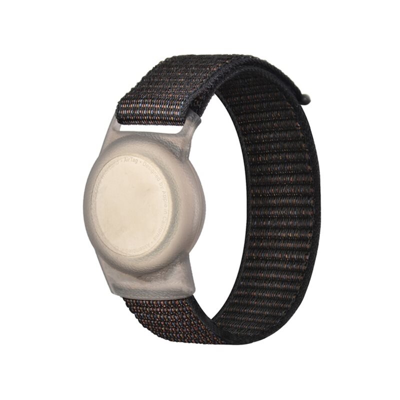 Apple AirTag Nylonarmband Barn svart