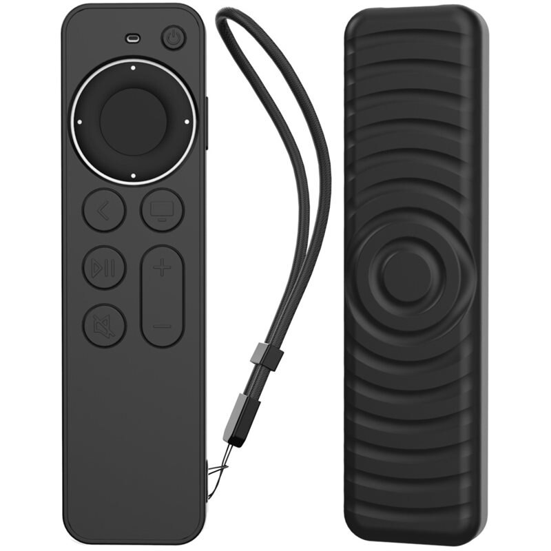 Ahastyle Silikonskal Apple TV Siri Remote 2nd Gen svart - Skyddande skal