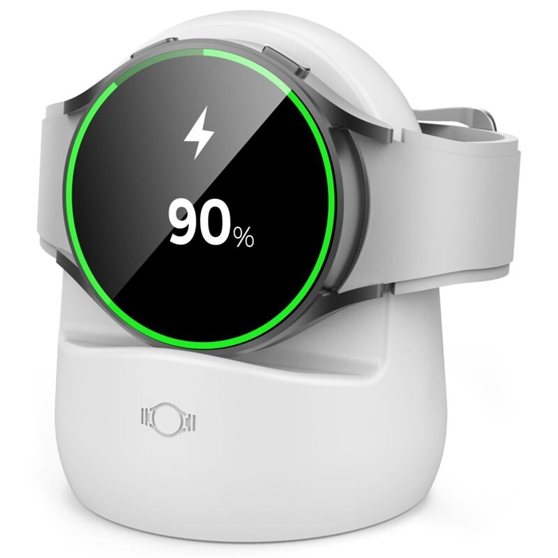 Ahastyle Laddningsställ Samsung Galaxy Watch 3/4 vit - Snyggt ställ till din klocka