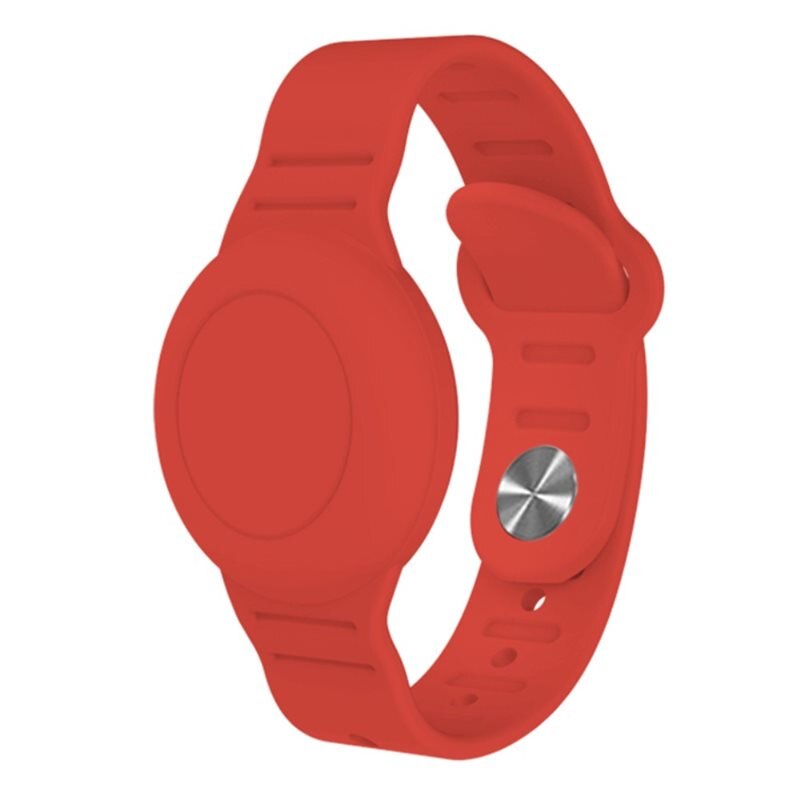 Vattentätt Silikonarmband Apple AirTag röd - Armband i silikon