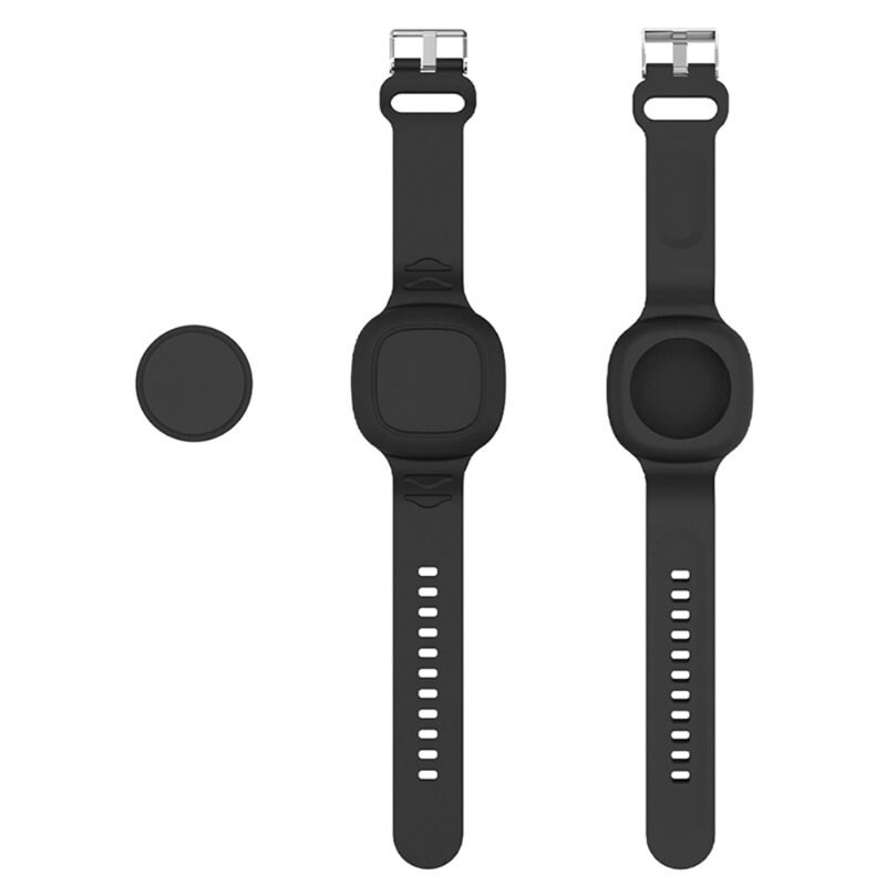 Vattentätt Silikonarmband Samsung Galaxy SmartTag svart - Armband i silikon