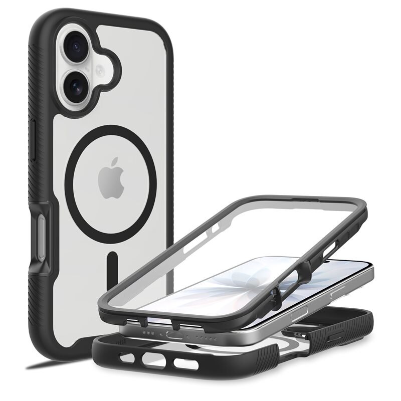 Mobique Full Protection Magnetic Case iPhone 17 Svart/transparent