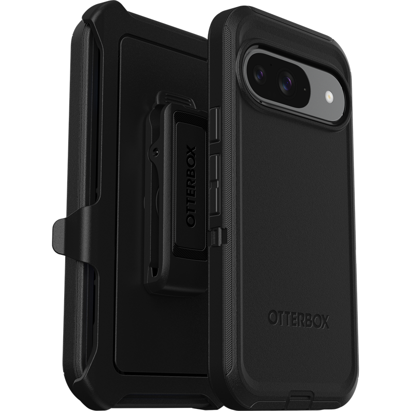 Otterbox Defender Skal Google Pixel 9 Pro Svart - Skal med extremt stötskydd. Hölster med bältesklämma ingår