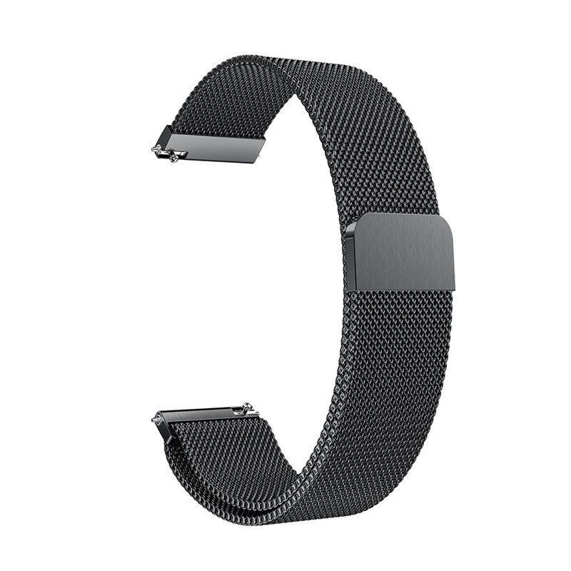 Armband Milanese Garmin Forerunner 645 Svart - Lyxigt armband med magnetisk stängning - Rostfritt stål