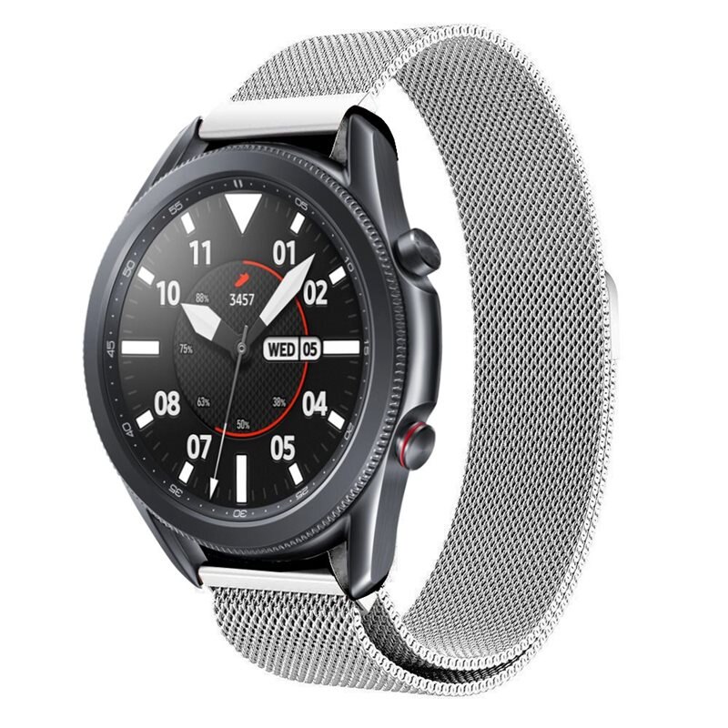Armband Milanese Samsung Galaxy Watch 4 44mm Silver - Lyxigt armband med magnetisk stängning - Rostfritt stål