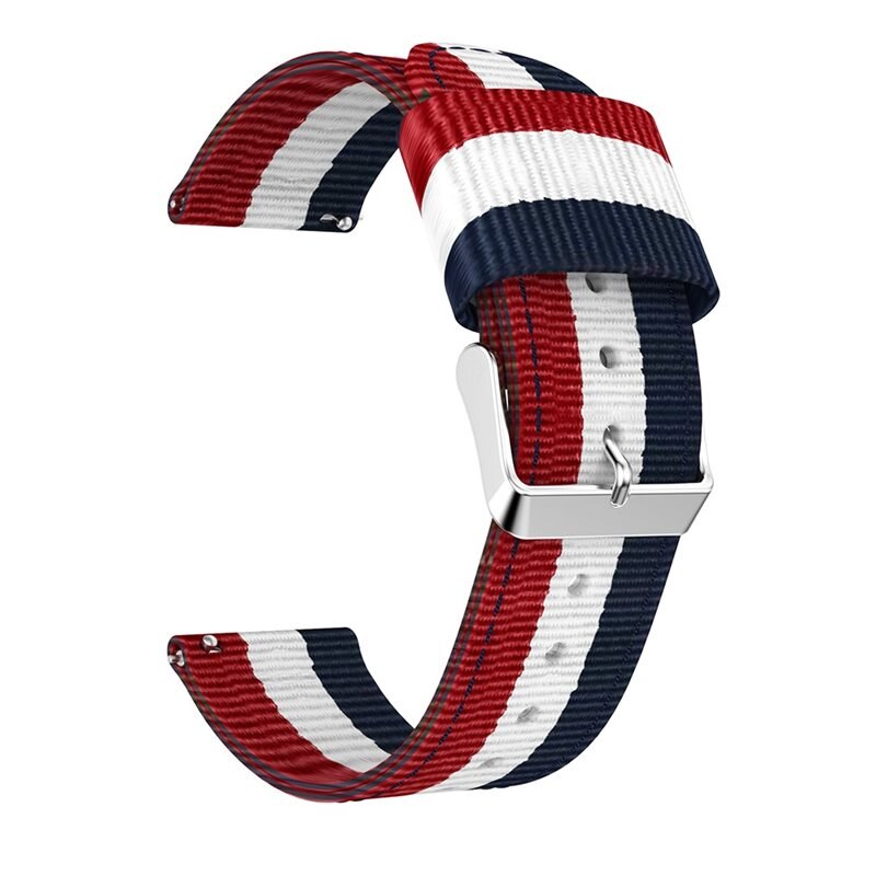 Nylonarmband Garmin Venu 3 blå/vit/röd