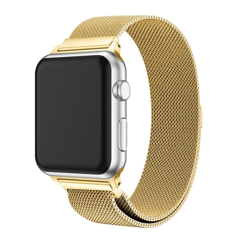 Armband Milanese Apple Watch Series 4-6 40mm Guld - Lyxigt armband med magnetisk stängning - Rostfritt stål
