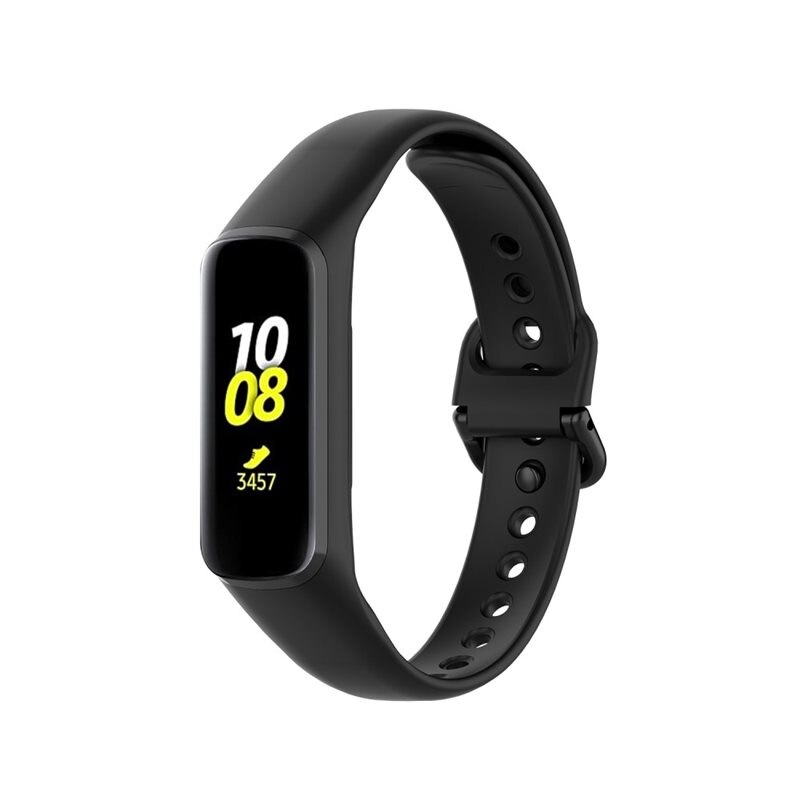 Silikonarmband Galaxy Fit e svart - Sportigt armband perfekt för träningen