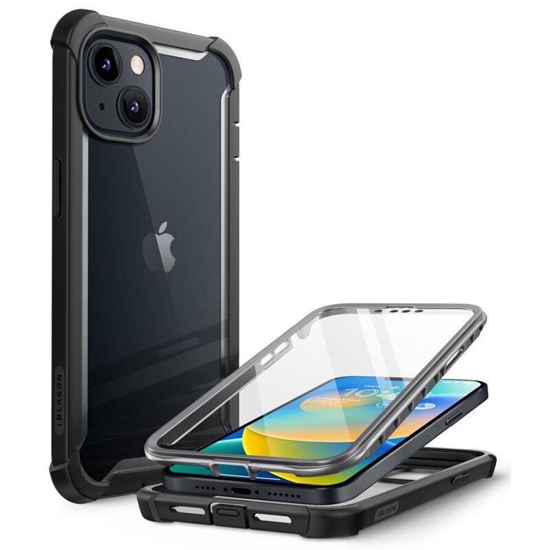 SUPCASE Ares Heltäckande Skal iPhone 14 Plus Svart - Mobilskal med inbyggt skärmskydd
