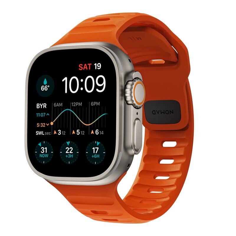 Nomad Apple Watch SE 44mm Sport Band Ultra Orange - Sportigt armband av hög kvalitet