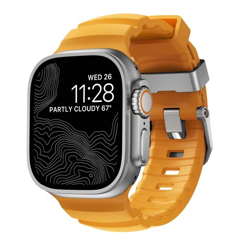 Nomad Apple Watch Series 9 45mm Rocky Point Band Sol (Natural Hardware)