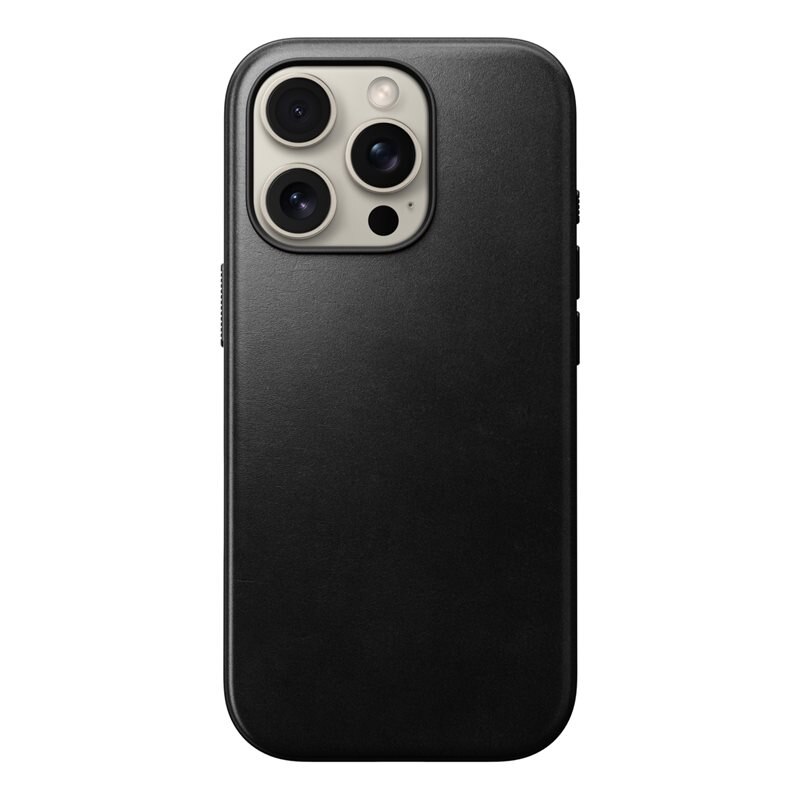 Nomad iPhone 16 Pro Max Modern Case Horween Leather MagSafe Black - Skyddande fodral i äkta läder