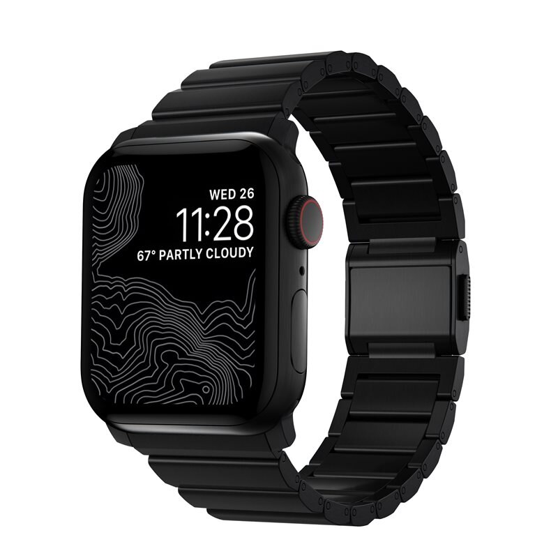 Nomad Titanium Band Apple Watch 40mm Black - Lyxigt armband i högkvalitativt titan