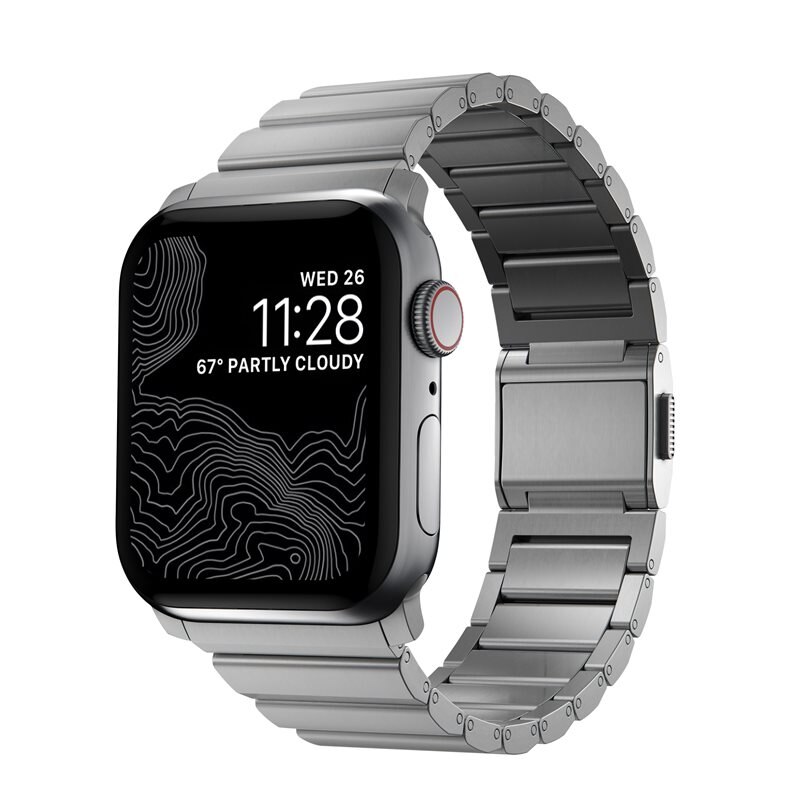 Nomad Titanium Band Apple Watch 38mm Silver - Lyxigt armband i högkvalitativt titan