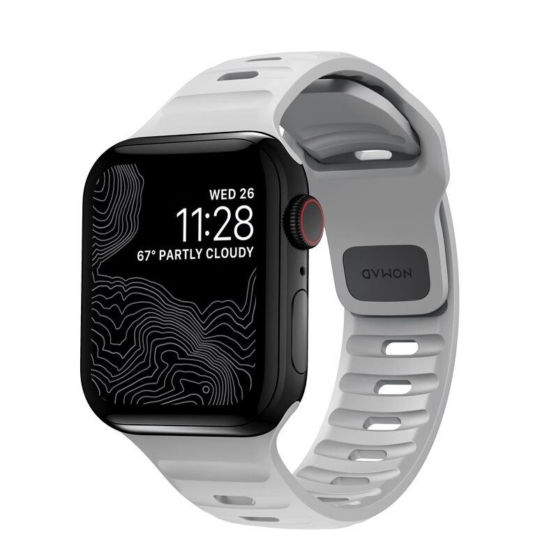 Nomad Apple Watch Ultra 2 49mm Sport Band Lunar Gray - Sportigt armband av hög kvalitet