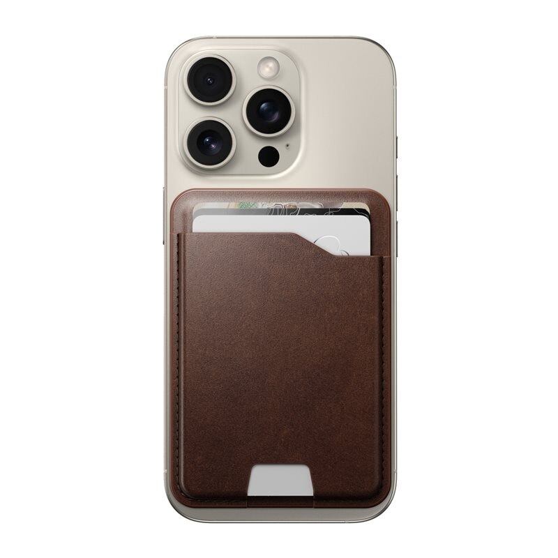 Nomad Mag Wallet with Tracking Horween Leather Rustic Brown