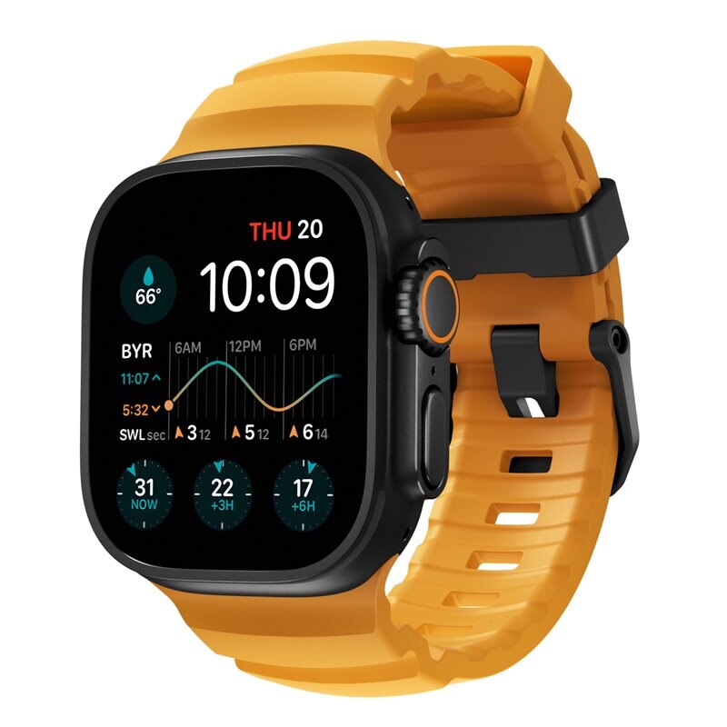 Nomad Apple Watch Series 7 45mm Rocky Point Band Sol (Black Hardware)
