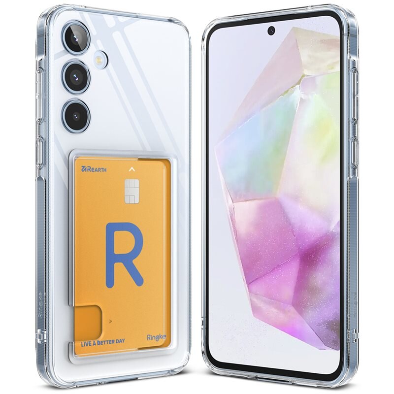 Ringke Fusion Card Case Samsung Galaxy A35 Clear - Mobilskal med korthållare