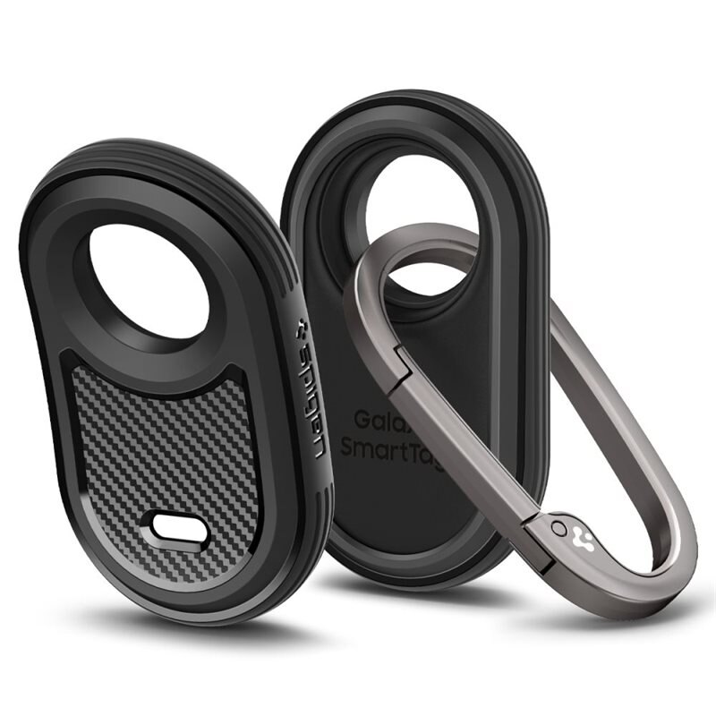 Spigen Samsung Galaxy SmartTag 2 Case Rugged Armor Black - Skyddande skal - Hållare