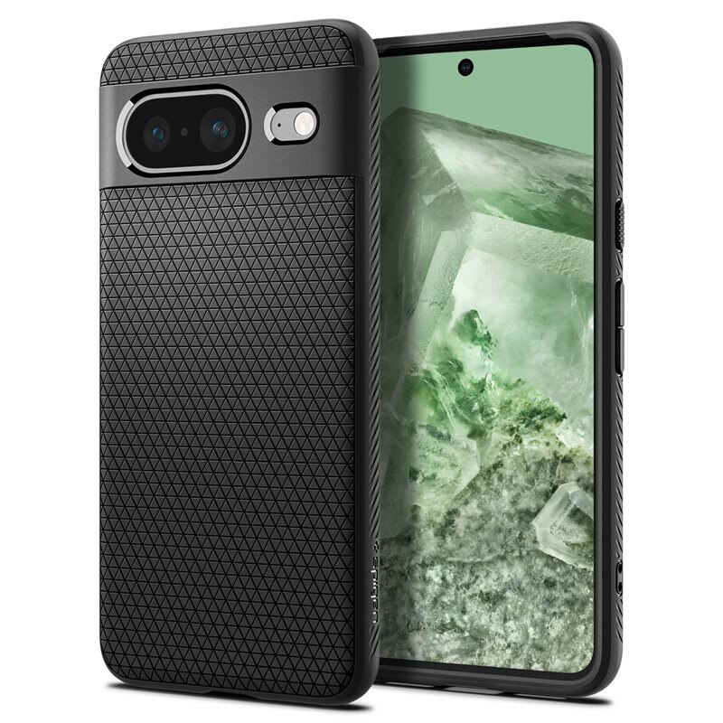 Spigen Google Pixel 8 Case Liquid Air Matte Black - Snyggt mobilskal