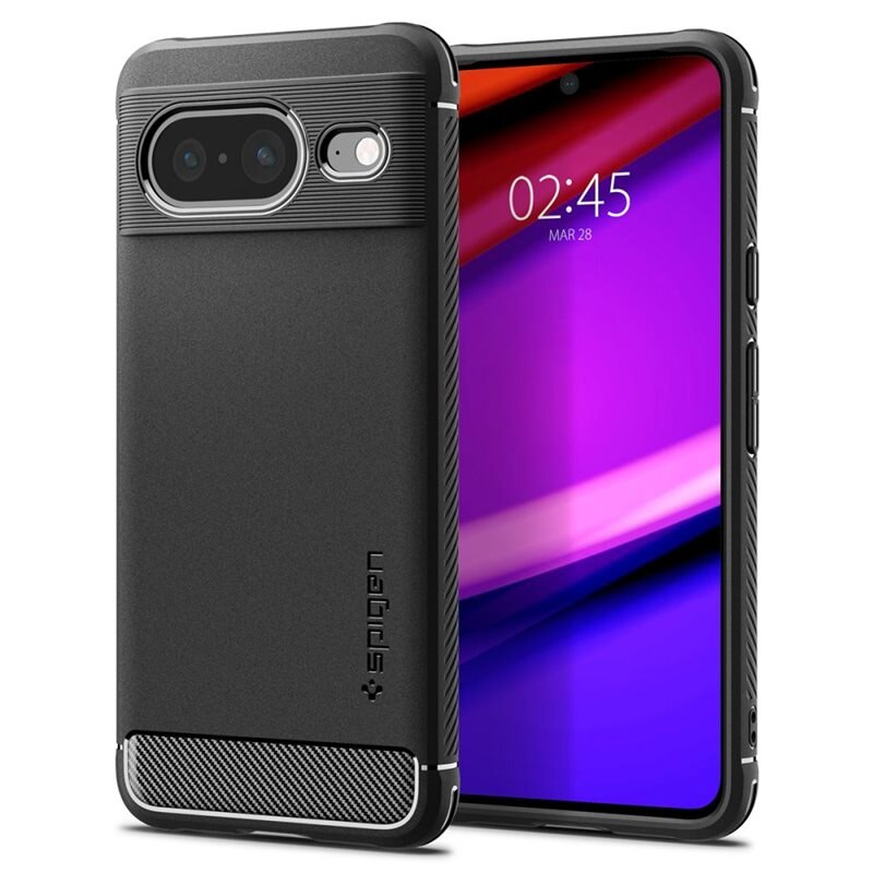 Spigen Google Pixel 8 Case Rugged Armor Black - Mobilskal - Stöttåligt
