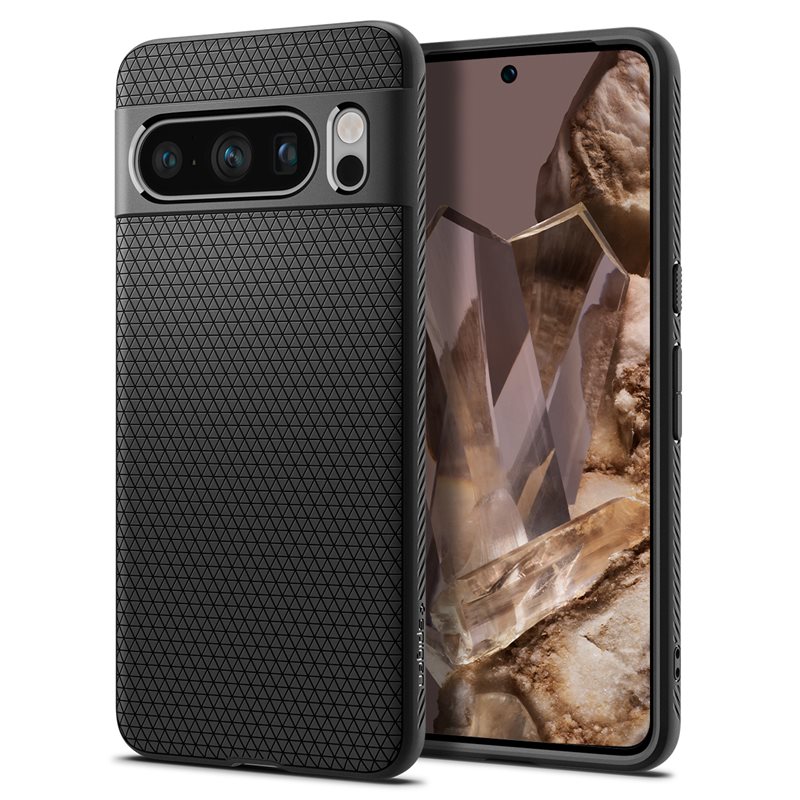 Spigen Google Pixel 8 Pro Case Liquid Air Matte Black - Snyggt mobilskal