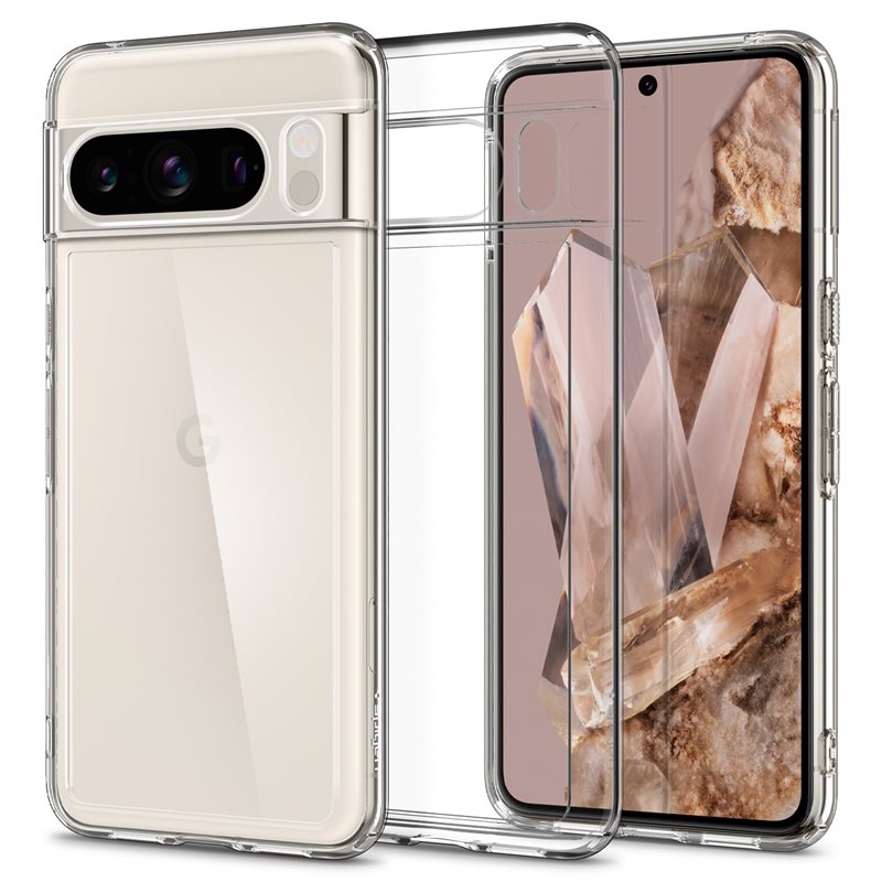Spigen Google Pixel 8 Pro Case Ultra Hybrid Crystal Clear - Mobilskal