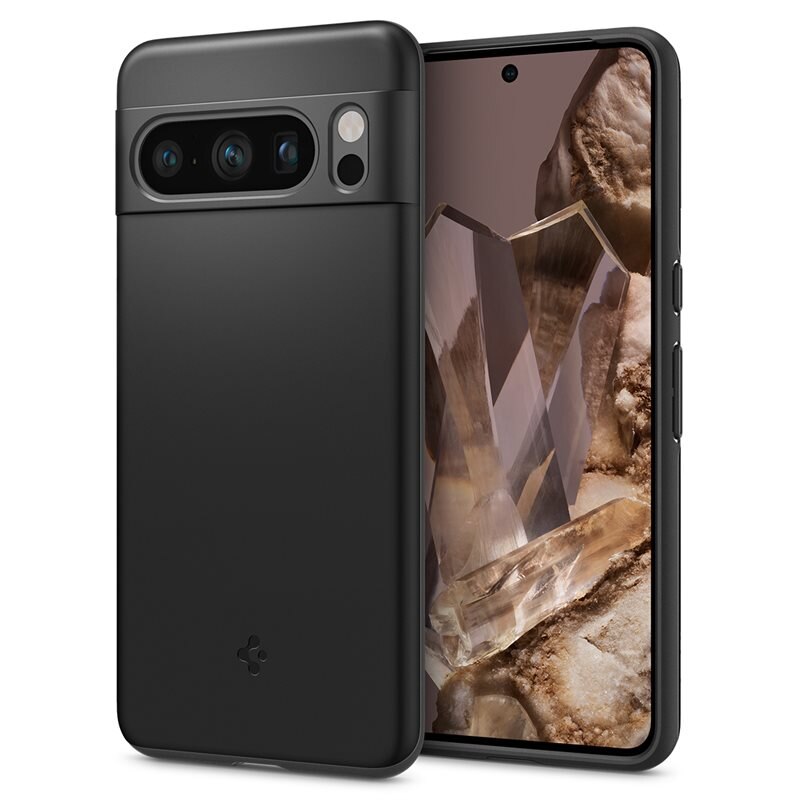 Spigen Google Pixel 8 Pro Case Thin Fit Black - Tunt och minimalistiskt mobilskal