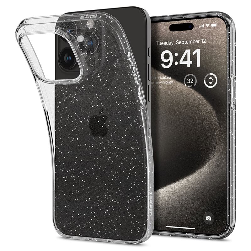 Spigen iPhone 15 Pro Max Skal Liquid Crystal Glitter Crystal - Mobilskal i snygg design