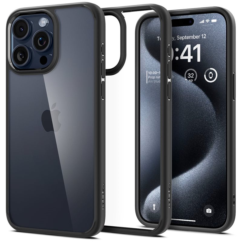 Spigen iPhone 15 Pro Max Skal Ultra Hybrid Matte Svart - Mobilskal