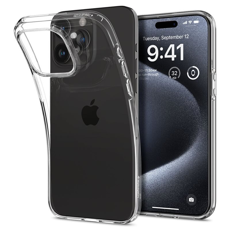 Spigen iPhone 15 Pro Skal Liquid genomskinlig - Mobilskal
