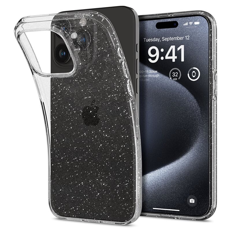 Spigen iPhone 15 Pro Skal Liquid Crystal Glitter Crystal - Mobilskal i snygg design