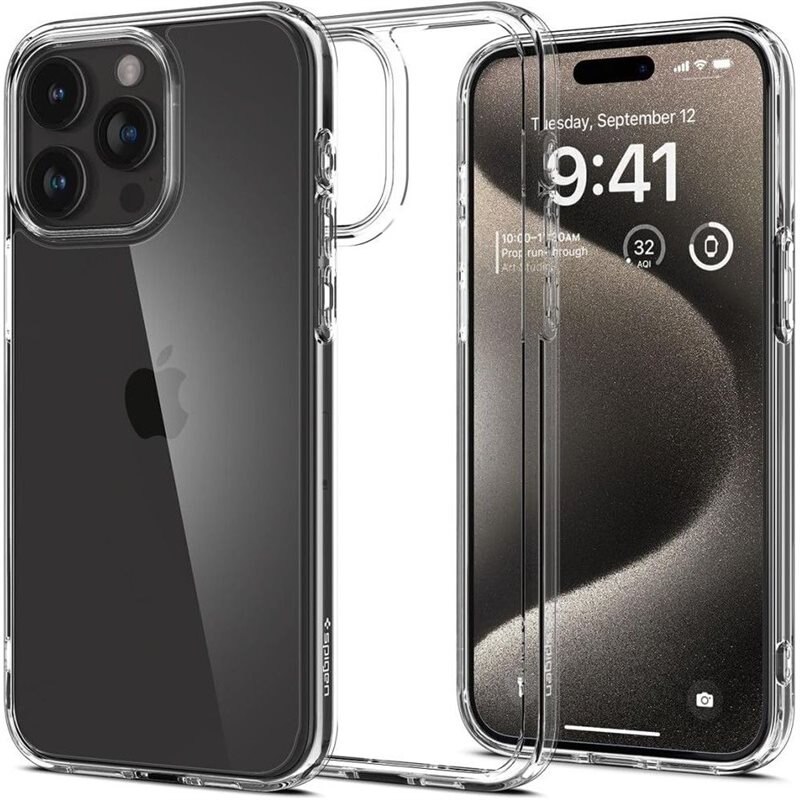 Spigen iPhone 15 Pro Skal Ultra Hybrid genomskinlig - Mobilskal