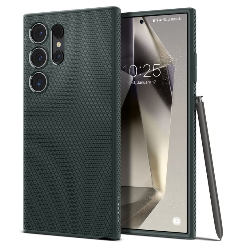 Spigen Samsung Galaxy S24 Ultra Case Liquid Air Abyss Green - Snyggt mobilskal