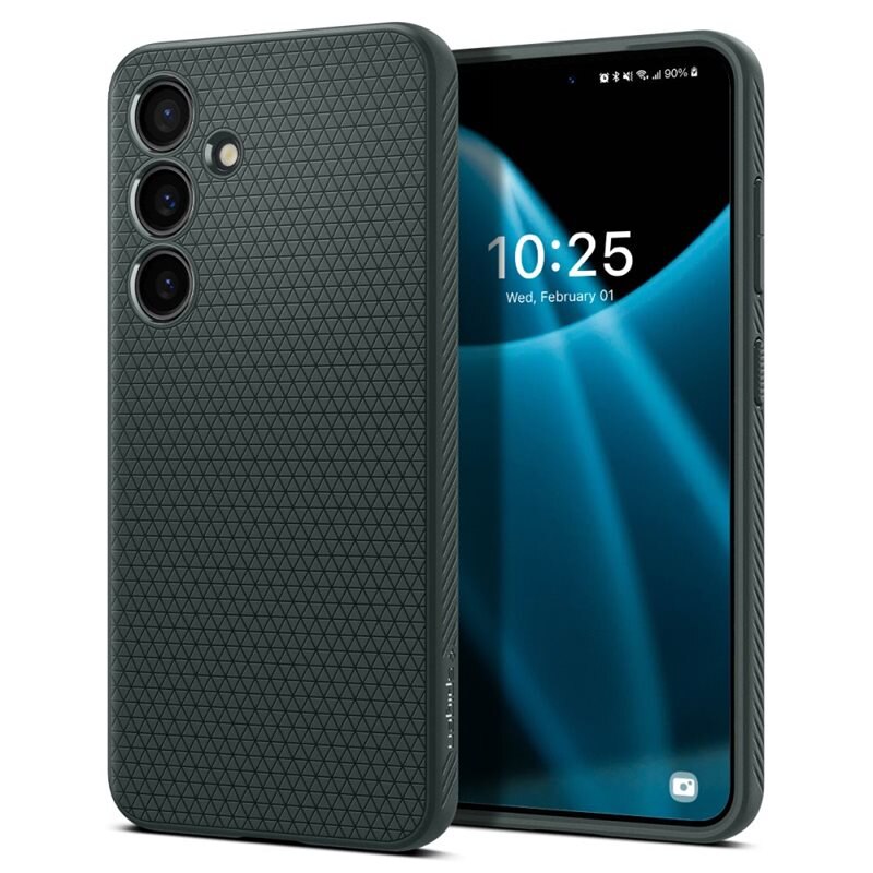 Spigen Samsung Galaxy S24 Case Liquid Air Abyss Green - Snyggt mobilskal