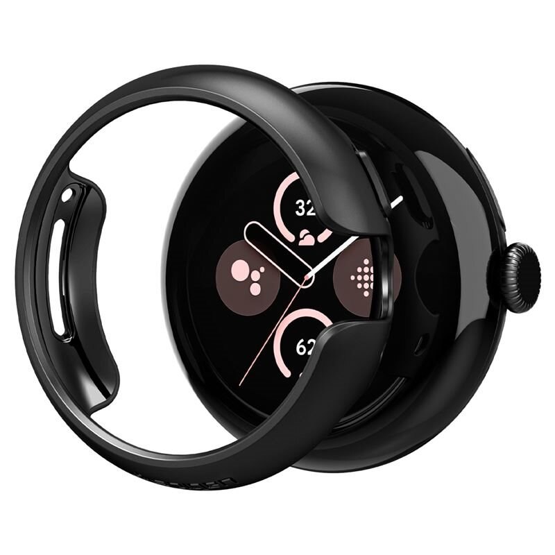 Spigen Google Pixel Watch 2 Case Thin Fit Black - Tunt mobilskal i slimmad design
