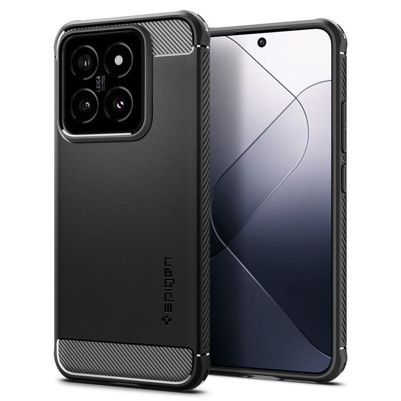 Spigen Xiaomi 14 Case Rugged Armor Black - Mobilskal - Stöttåligt