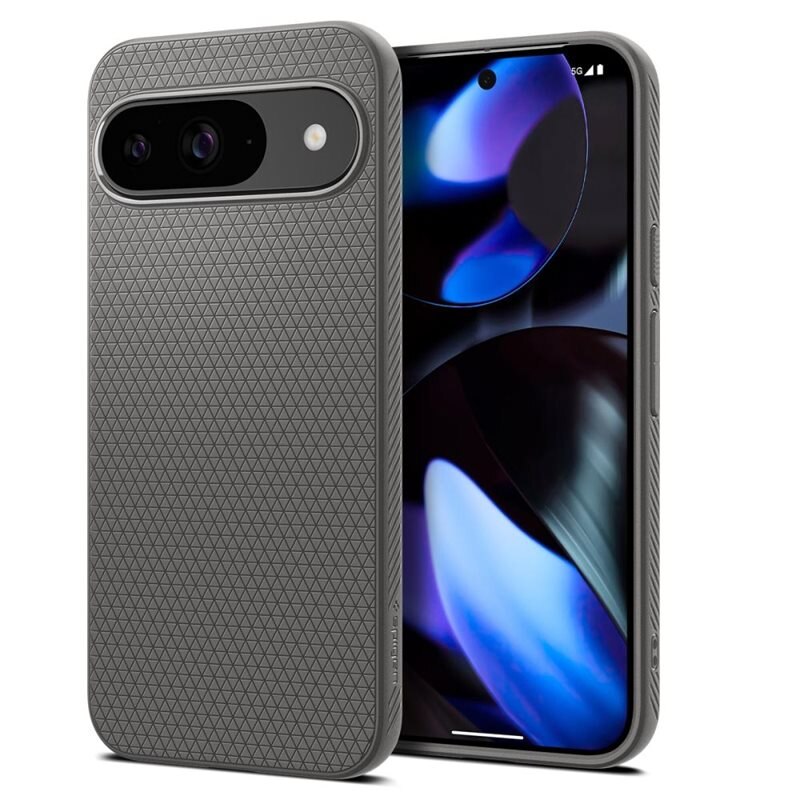 Spigen Google Pixel 9 Pro Case Liquid Air Marble Gray - Snyggt mobilskal