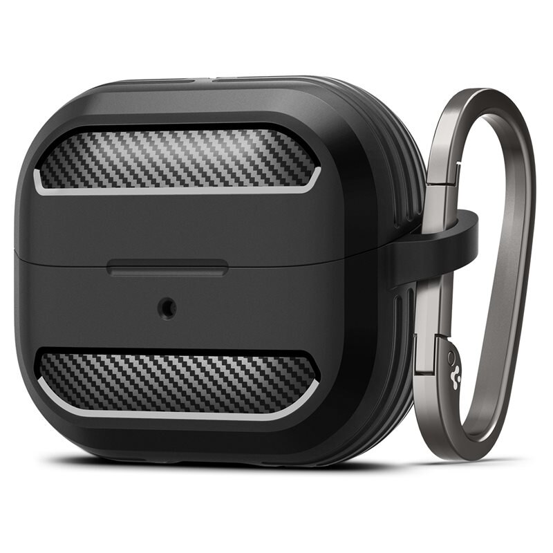 Spigen Samsung Galaxy Buds 3 Case Rugged Armor Black - Skyddande skal till hörlurarna